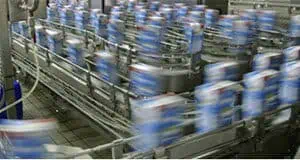 Conveyor belt in motion at an American factory Conveyor belt in motion at an American factory
